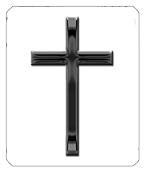 Black Single Cross White